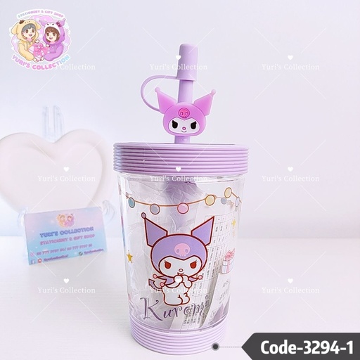 [3294-1] Kuromi water Cup with Pipe