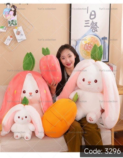 [3296-1] Rabbit Strawberry Doll (20cm)