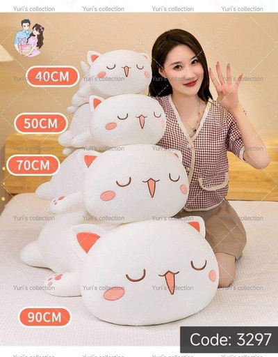[3297-2] White Kitty Plush (40cm)