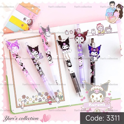[3311] Kuromi Pen with Acrylic (48 Pcs)