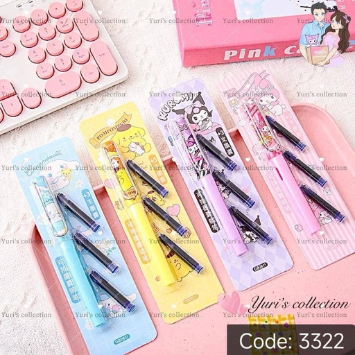 [3322] Sanrio Fountain Pen With Refill 