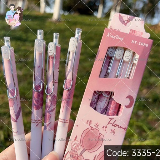 [3335-2] Floral Pen (4pcs)