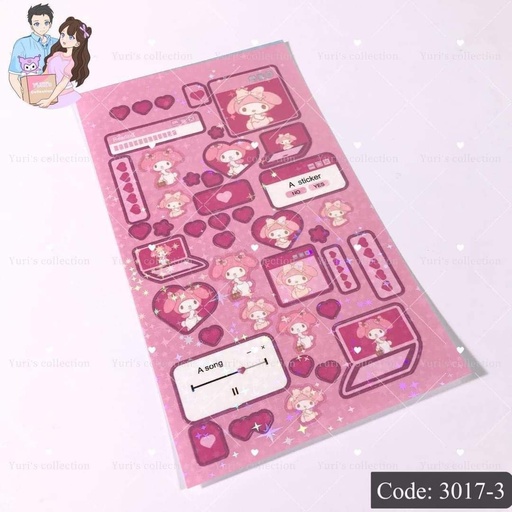 [3017-3] Bling Sticker \ MyMelody 