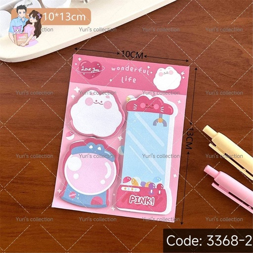 [3368-2] Cute Theme Notepad (Pink)