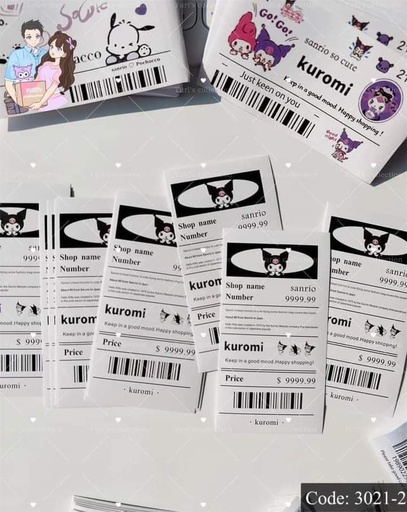 [3021-2] Sanrio Packaging Sealing Sticker / Kuromi 