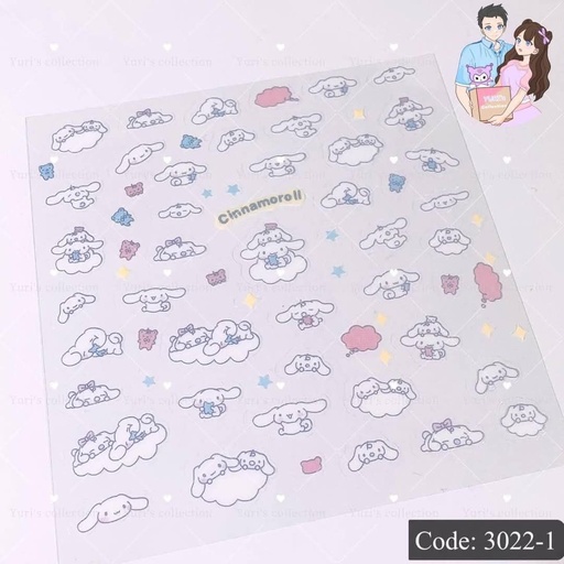 [3022-1] Transparent Mini Sticker \ Cinna 