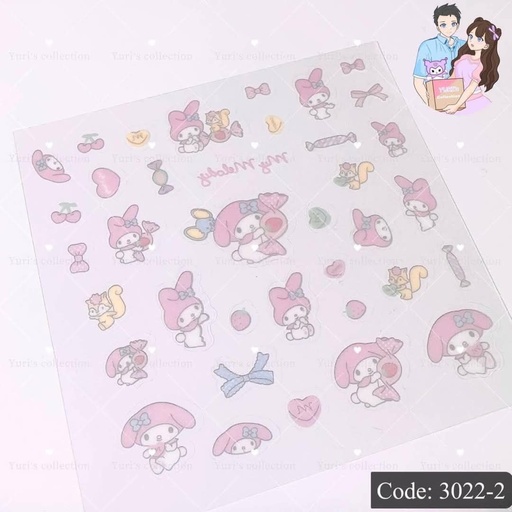 [3022-2] Transparent Mini Sticker \ MyMelody 