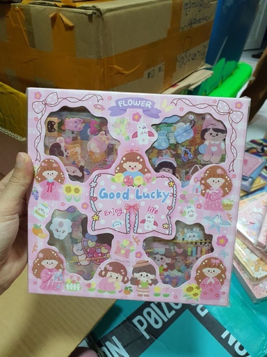 [3414-2] Girl Sticker Box 100pcs (Good Lucky)