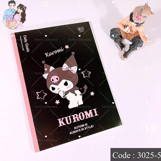 [3025-5] B5 Notebook \ Kuromi (Black)