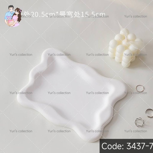 [3437-7] Aesthetic Plate (white)