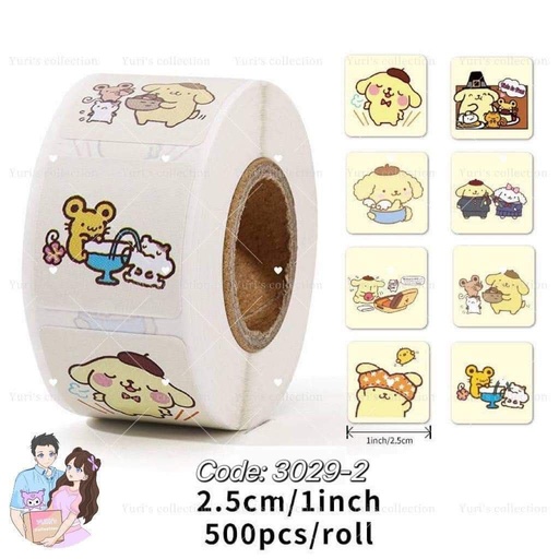 [3029-2] Sticker roll \ Pompom (500pcs)