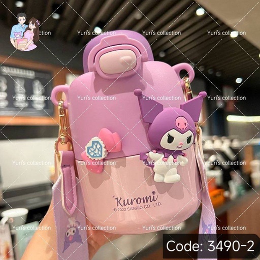 [3490-2] Kuromi Insulated Water Bottle 