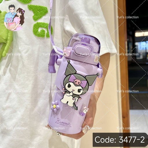 [3477-2] Kuromi Insulated Water Bottle  