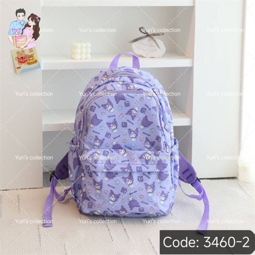 [3460-2] Waterproof Backpack \ Kuromi 