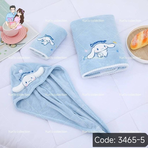 [3465-5] Towel Set \ Cinnamon Blue