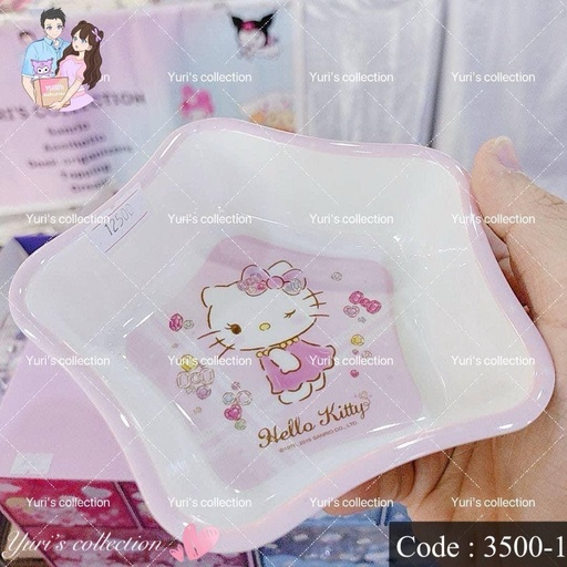 [3500-1] Hello Kitty Star Melamine Plate