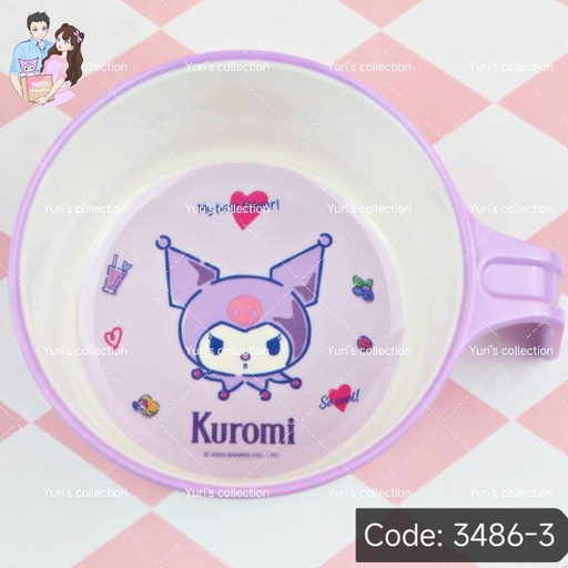 [3486-3] Baby Melamine Bowl \ Kuromi 