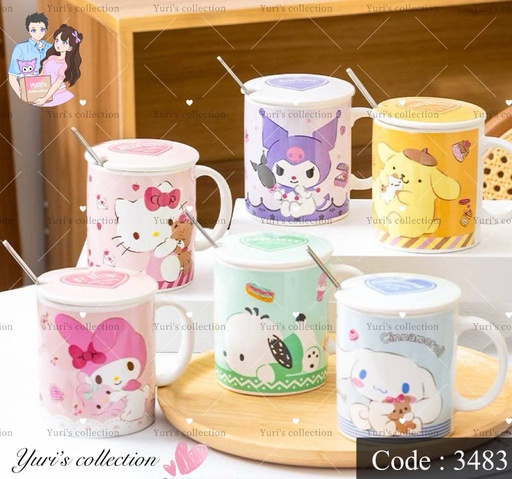 [3483-5] Ceramic Cup With Spoon \ PP
