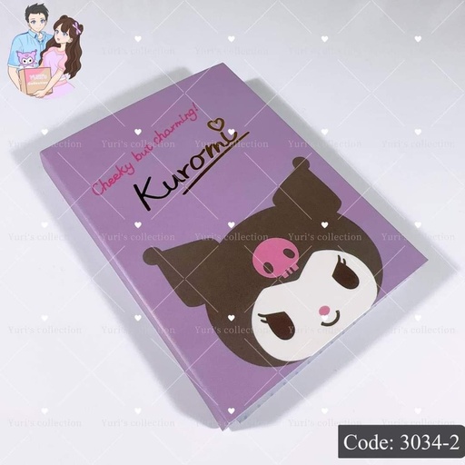 [3034-2] Kuromi multi fold notebook