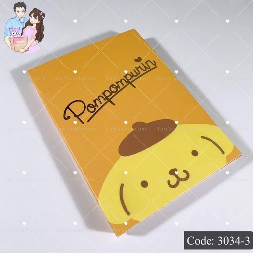 [3034-3] Pompompurin multi fold notebook