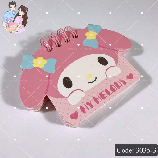 [3035-3] Mymelody Shape Mini Coil Notebook