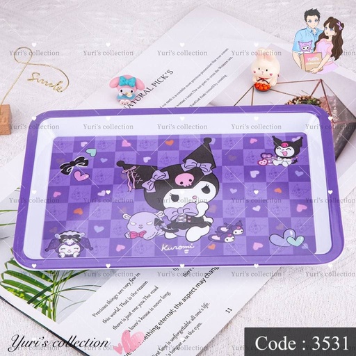 [3531] Melamine Square Plate \ Kuromi