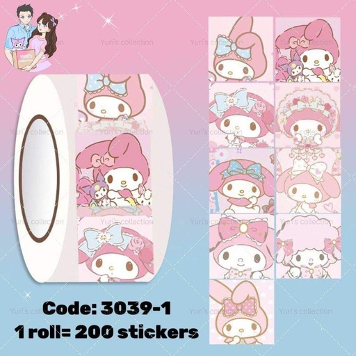 [3039-1] Sticker Roll \ MyMelody (200pcs)