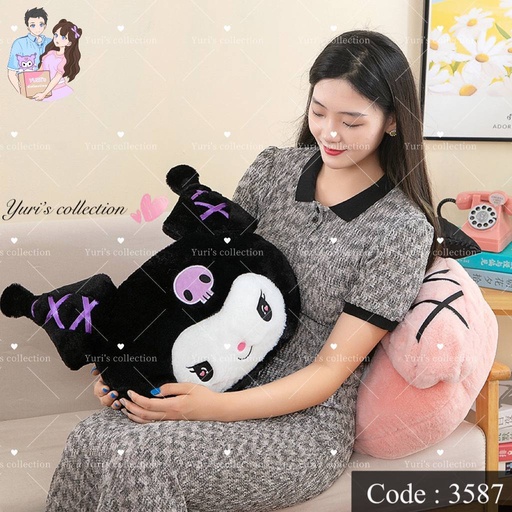 [3587-3] Kuromi Head Plushie 