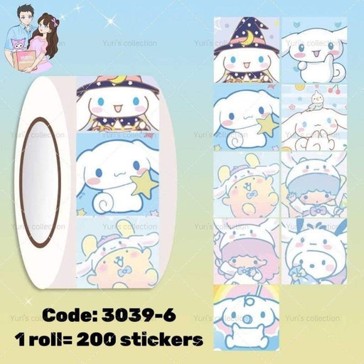 [3039-6] Sticker Roll \ Cinna (200pcs)