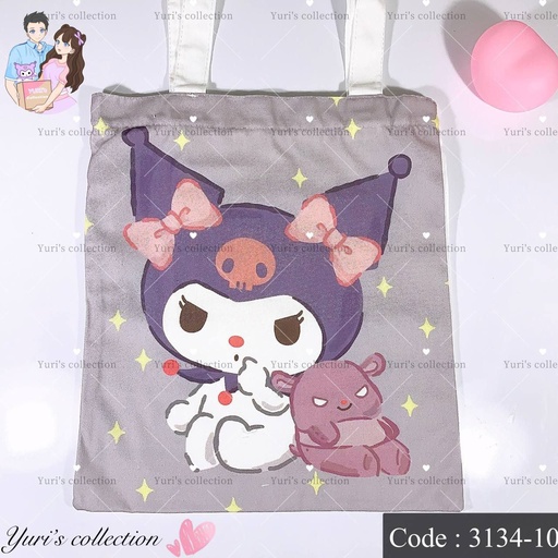 [3134-10] Kuromi Tote Bag (Zip)