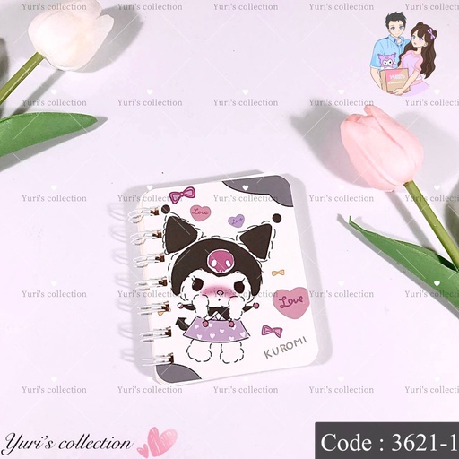 [3621-1] Mini Notebook Blank / Kuromi 