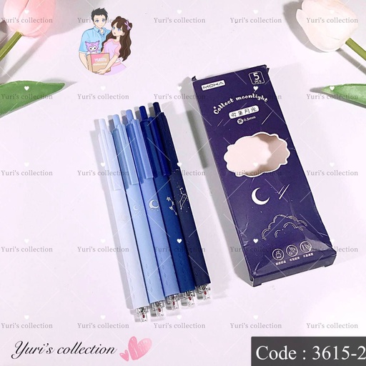 [3615-2] Blue Aesthetic pen set (black)