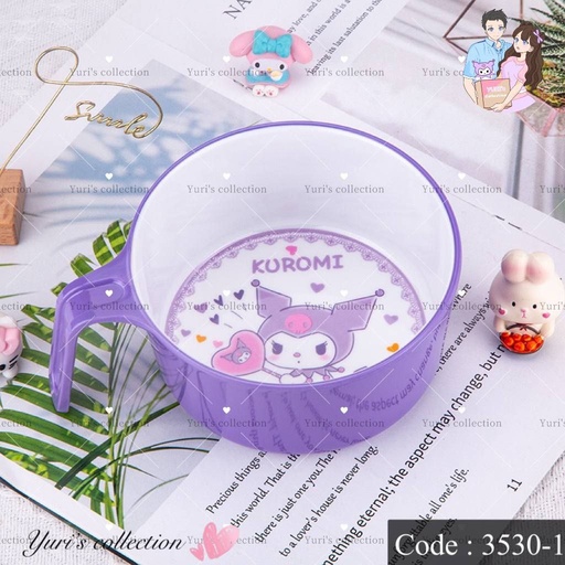 [3530-1] Baby Meal Bowl With Handle \ Kuromi 