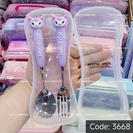 [3668] Kuromi Spoon Set
