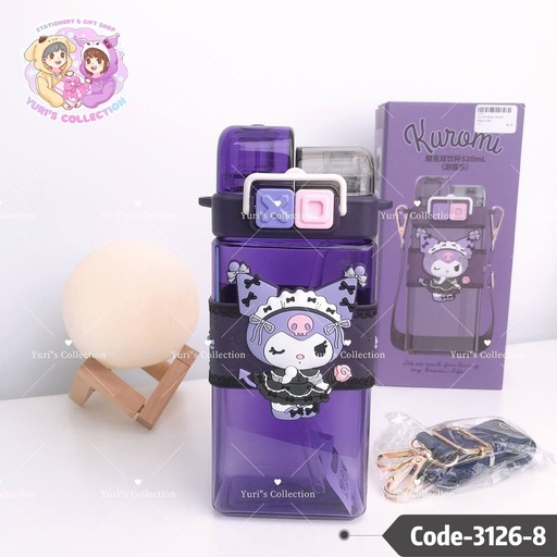 [3126-8] License Water Botttle 520mL \ Kuromi 