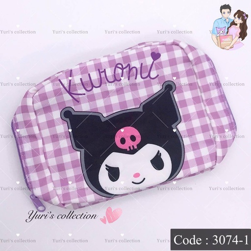 [3074-1] Mini Zip Bag \ KM (Purple)
