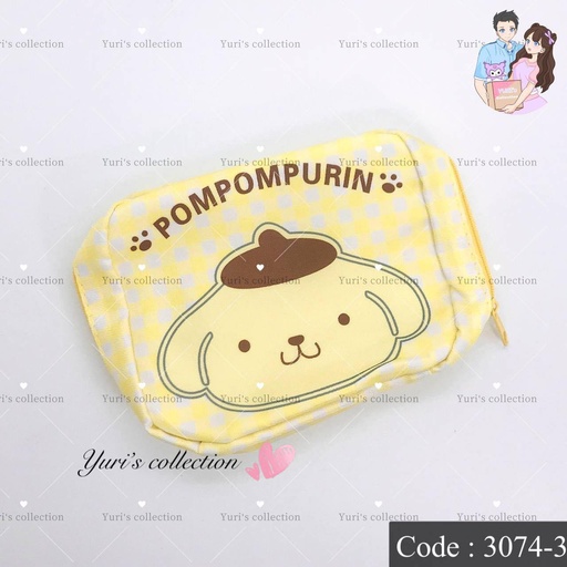 [3074-3] Mini Zip Bag \ PomPom