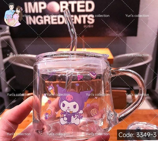 [3349-3] Glass Cup with Pipe \ KM