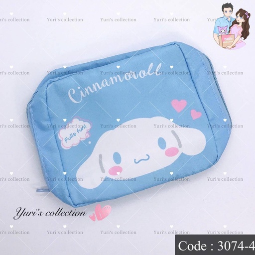 [3074-4] Mini Zip Bag \ CM (Blue)