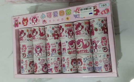 [3165-5] Lotso washi tape set (18 pcs)