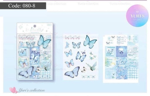 [080-8] Butterfly Effect Sticker \ *Blue*