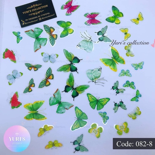 [082-8] Snow Dream Butterfly Sticker 