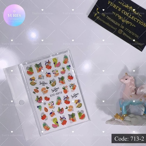 [713-2] Bling Sticker \ Fruit 