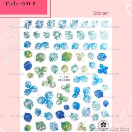 [091-5] Bling Sticker \ Leaf