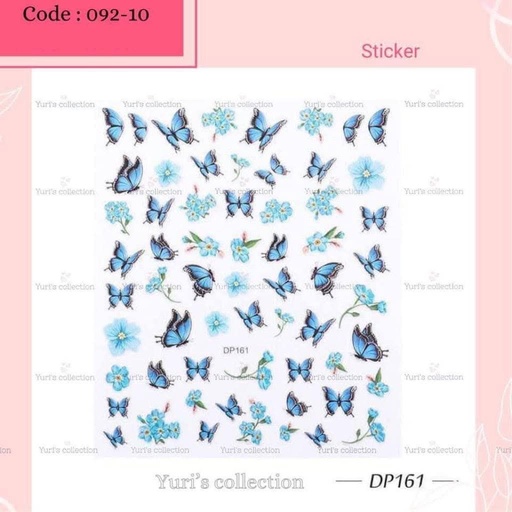 [092-10] Sticker \ Butterfly 