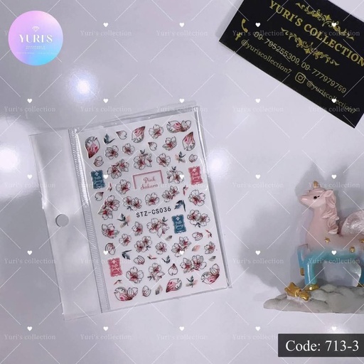 [713-3] Bling Sticker \ Flower 