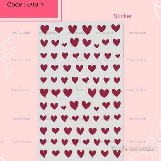 [090-7] Bling Sticker \ Love *Red*