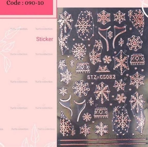 [090-10] Frozen sticker (rose gold)