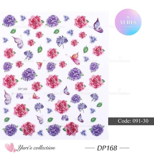 [091-30] Bling Sticker \ Flower*Butterfly