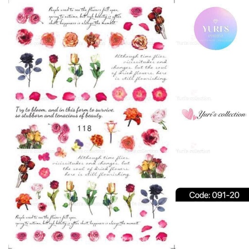 [091-20] Bling Sticker \ Flower 